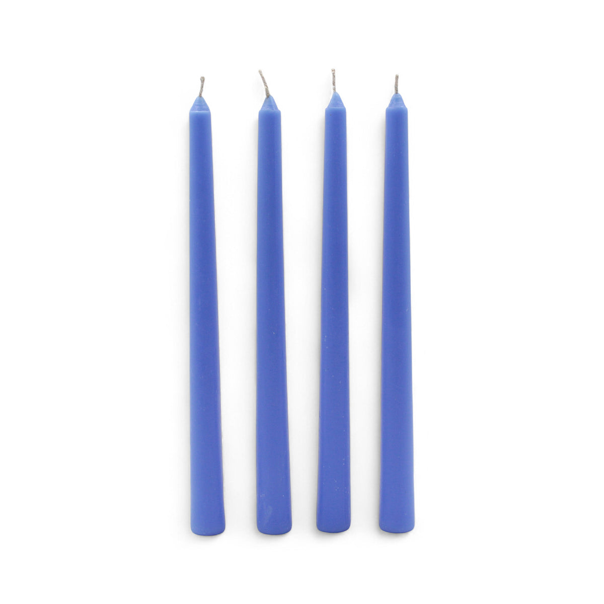 HOSLEY Pack of 4 Blue Taper Candles Long Candles|10 Inch Long|Dinner Candles|Smokeless & Dripless|Celebration Candles|Long Burning|Perfect for Home Decor, Lighting|Burn Time 9 Hours| Unscented