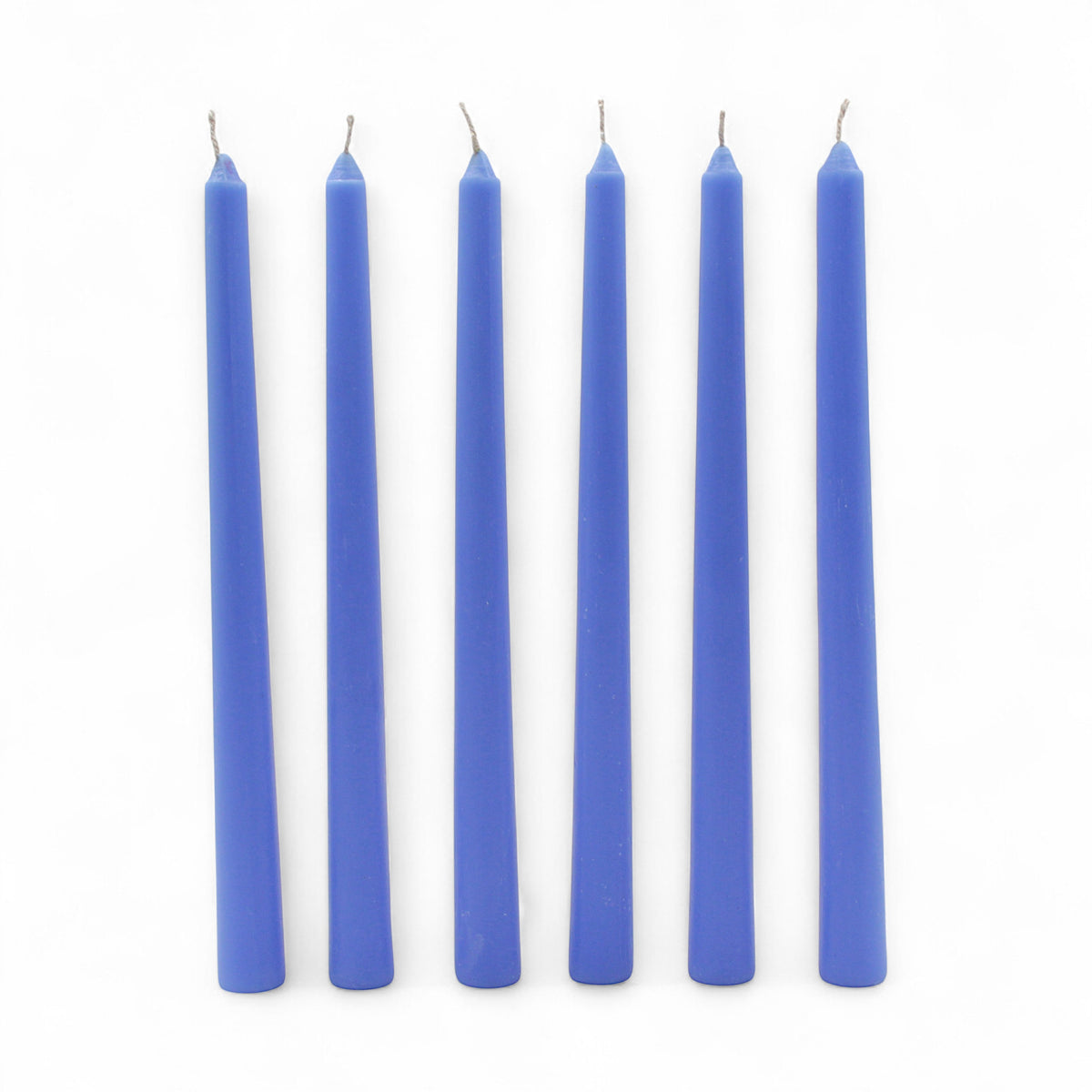 HOSLEY Pack of 6 Blue Taper Candles Long Candles|10 Inch Long|Dinner Candles|Smokeless & Dripless|Celebration Candles|Long Burning|Perfect for Home Decor, Lighting|Burn Time 9 Hours| Unscented