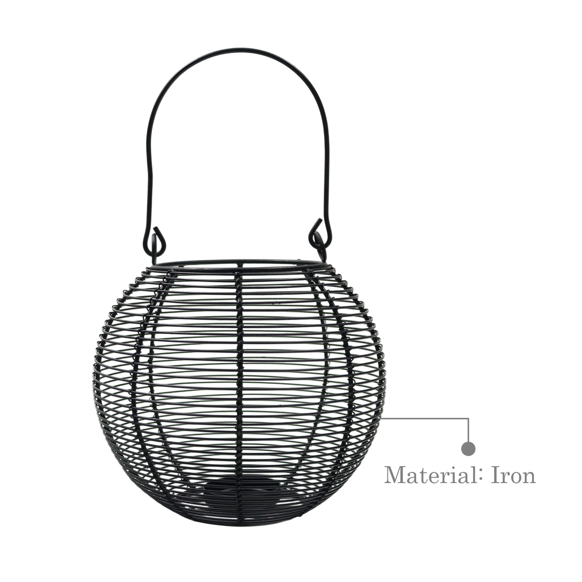 Hosley Tealight Candle Holders, Metal Wire Lantern Candle Holder, Black, Pack of 1