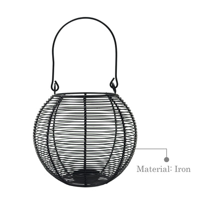 Hosley Tealight Candle Holders, Metal Wire Lantern Candle Holder, Black, Pack of 1
