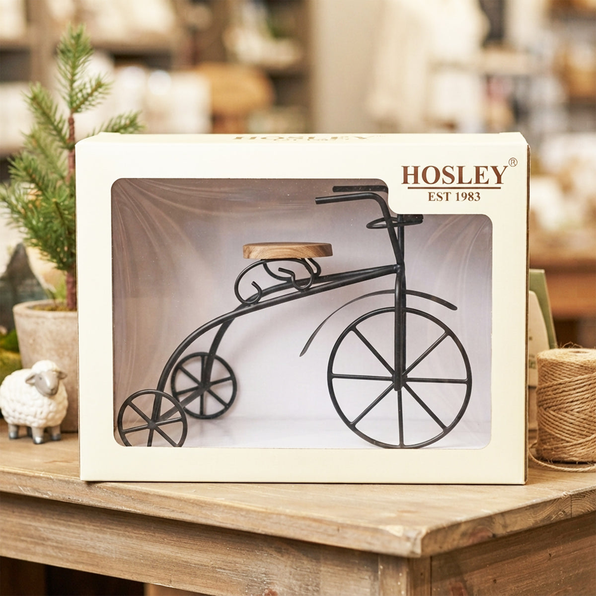 Hosley Decorative Metal Bicycle Showpiece, 7.25" High Pack of 1