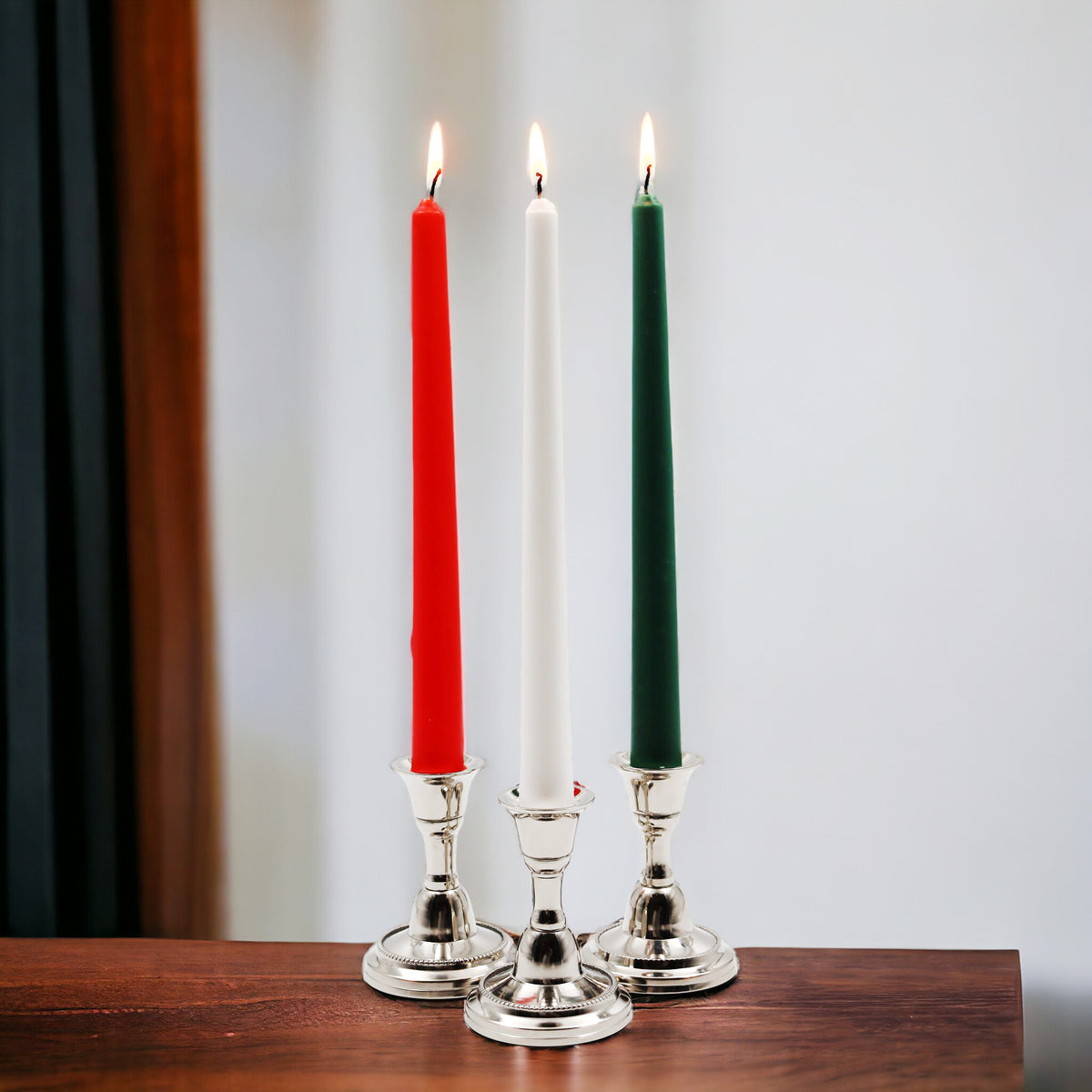 Hosley Unscented Taper Candles – Pack of 3
