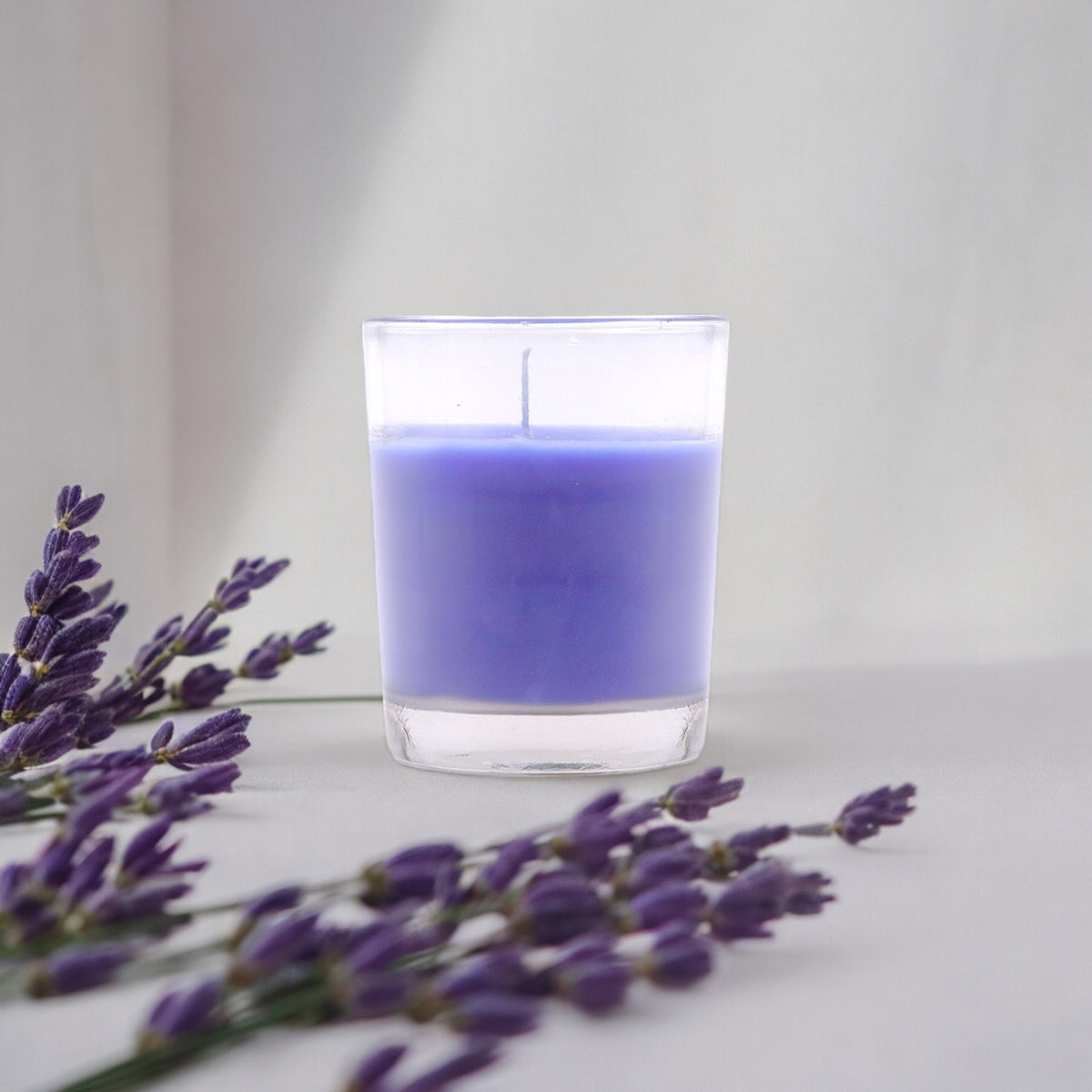 Set of 3 Hosley® Highly Fragranced Lavender Fields Filled Glass Candles, 1.6 Oz wax each