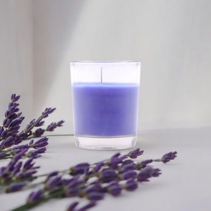 Set of 3 Hosley® Highly Fragranced Lavender Fields Filled Glass Candles, 1.6 Oz wax each