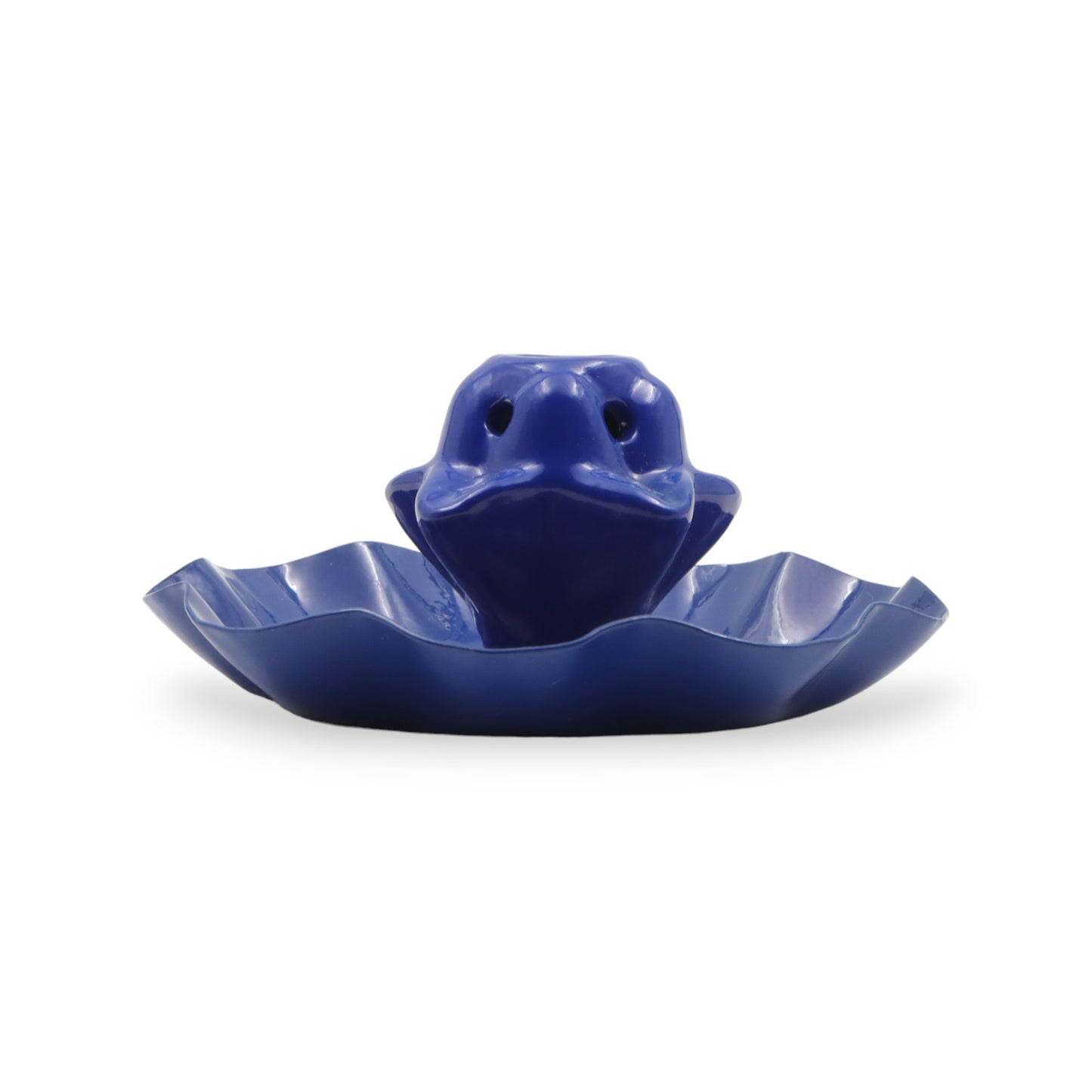 HOSLEY Smoke Backflow Cone Holder with 10 Incense Cones, Blue