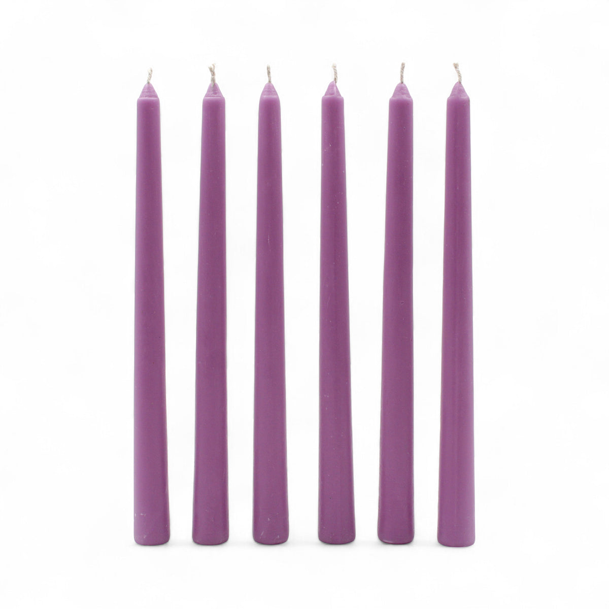 HOSLEY Pack of 6 Purple Taper Candles|10 Inch Long|Dinner Candles|Smokeless & Dripless|Celebration Candles|Long Burning|Perfect for Home Decor, Lighting|Burn Time 9 Hours| Unscented