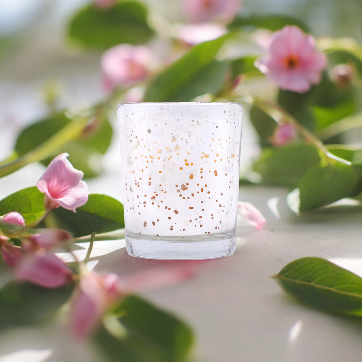 Hosley Set 3 Fragrance Metallic Silver Glass Candle