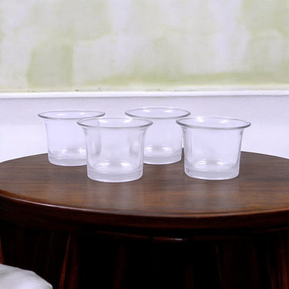 Hosley Set of 4 Glass Cups (Butter Pot)