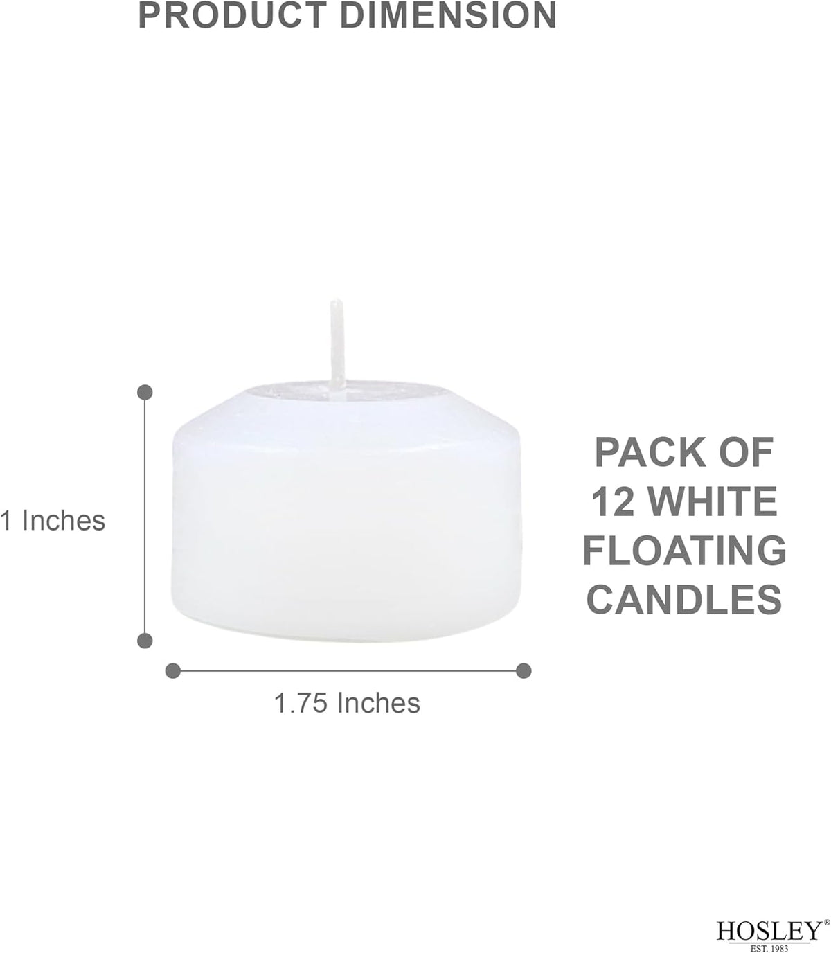 Hosley Set of 12 Unscented Floating Candles Mini Candle Discs 1.6" Floating Candles for Centerpieces