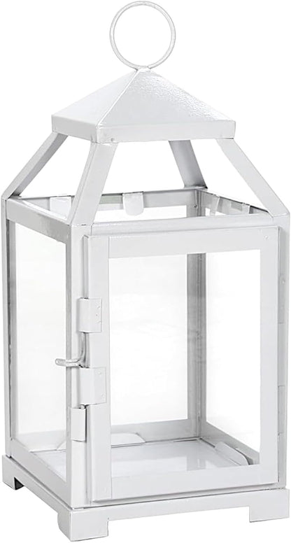 White Classic Style Glass Iron Lantern