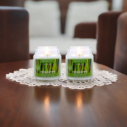 Hosley Set of 2 Fresh Bamboo 2.65 Oz (75g)