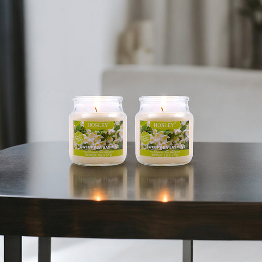 Hosley Set of 2 Sweet Pea Jasmine 2.65 Oz (75g)
