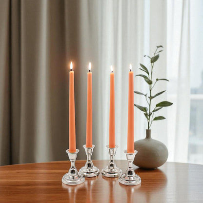 Hosley Unscented Orange Taper Candles – Set of 4, 25.4cm