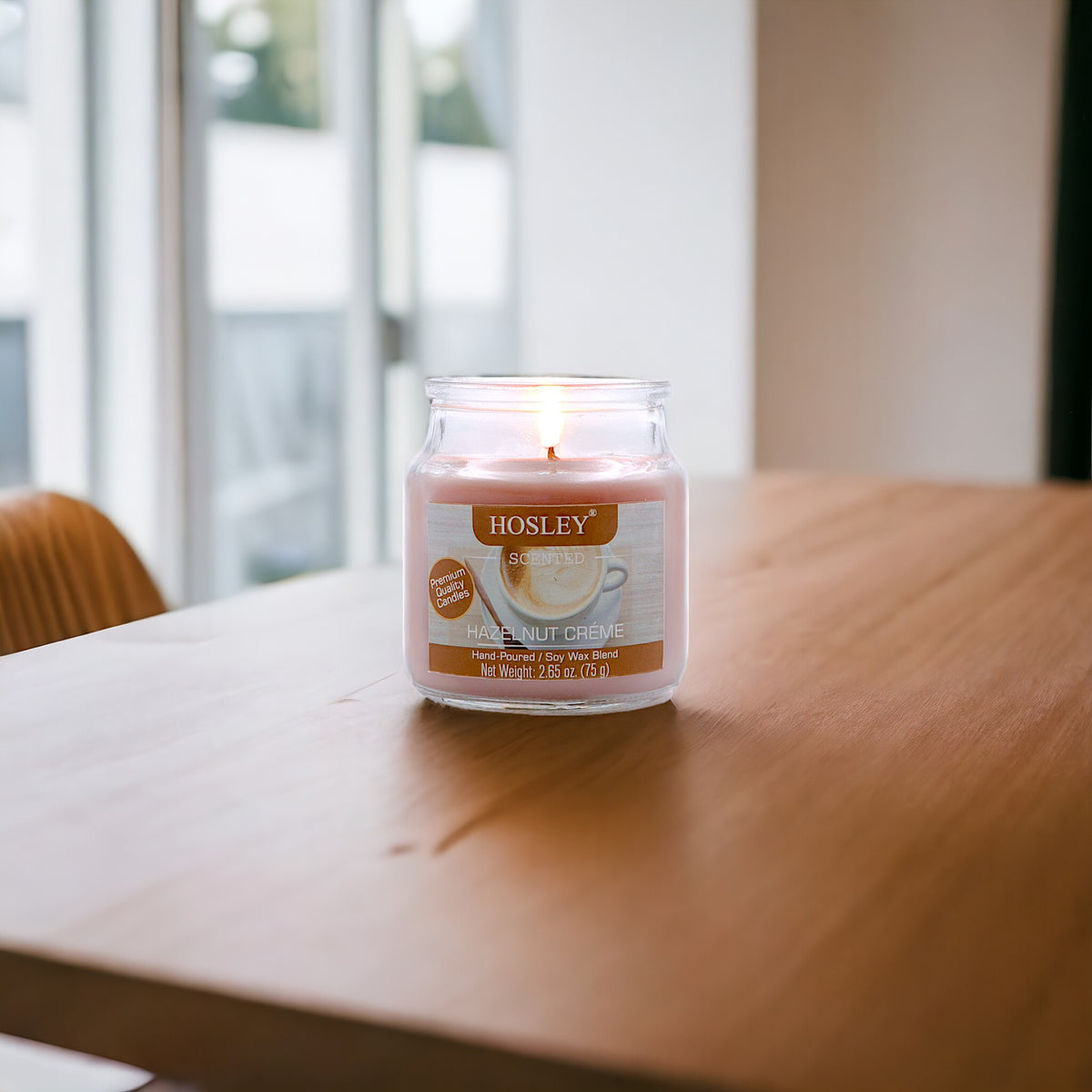 Hosley Hazelnut Creme Fragranced Jar Candle – 2.65 Oz
