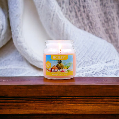 Hosley® Tropical Mist Highly Fragranced, 2.65 Oz wax, Jar Candle