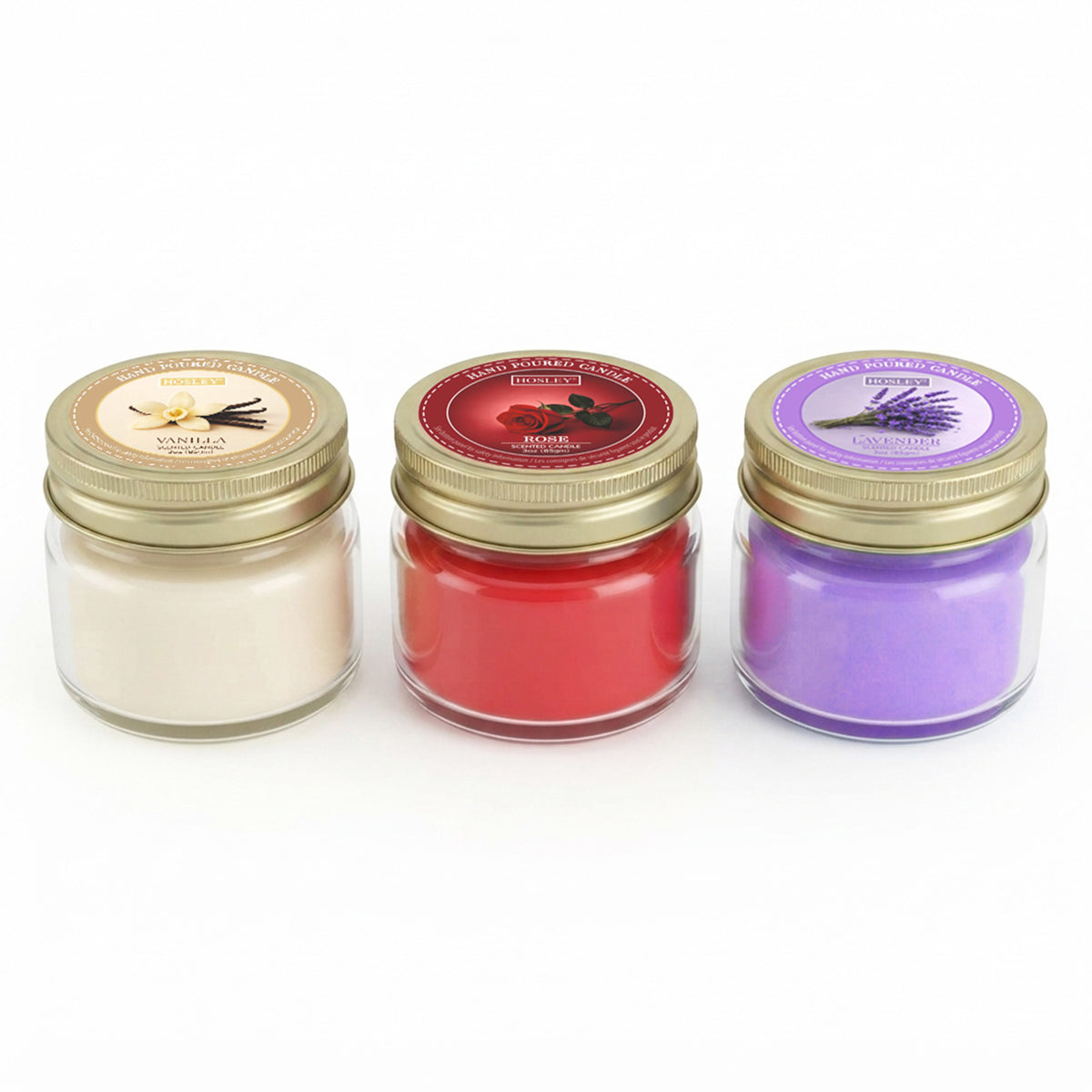 Scented Candles Gift Set 3 oz, Lavender Rose