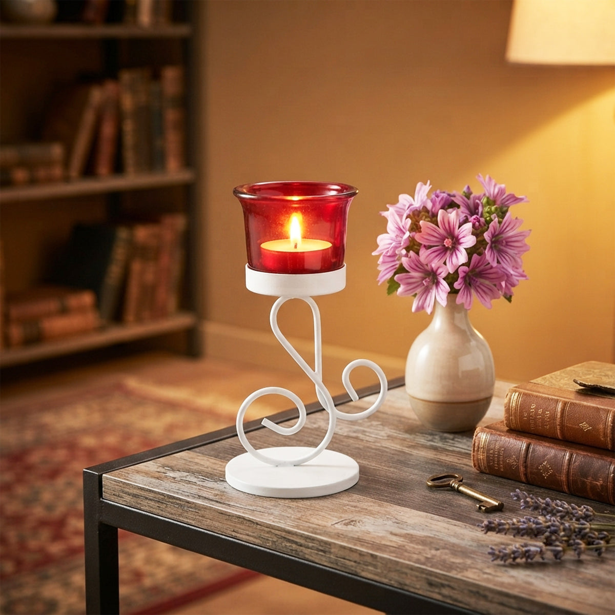 Hosley White Tabletop Tealight Holder