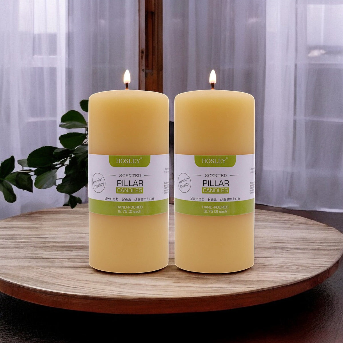 Hosley Set of 6Inchs Pillar Candles
