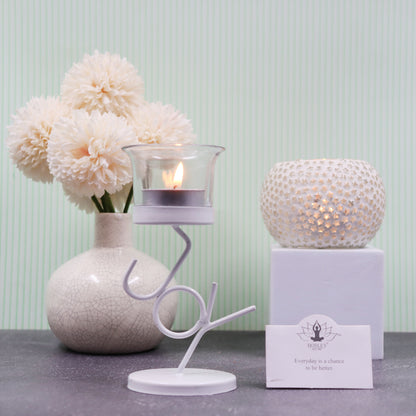 Hosley White Table Decorative Tealight Holder