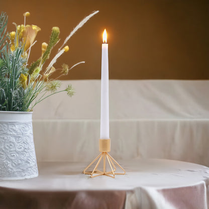 HOSLEY Metal Taper Candle Holders, Pack of 6, Gold