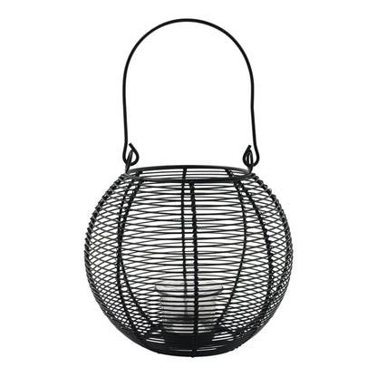 Hosley Tealight Candle Holders, Metal Wire Lantern Candle Holder, Black, Pack of 1