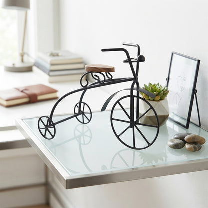 Hosley Decorative Metal Bicycle Showpiece, 7.25" High Pack of 1