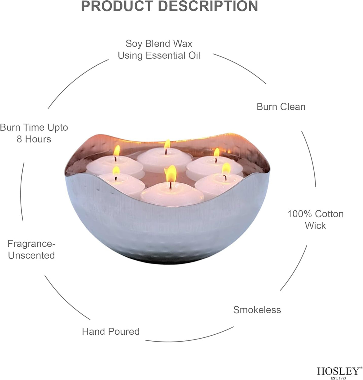 Hosley Set of 12 Unscented Floating Candles Mini Candle Discs 1.6" Floating Candles for Centerpieces