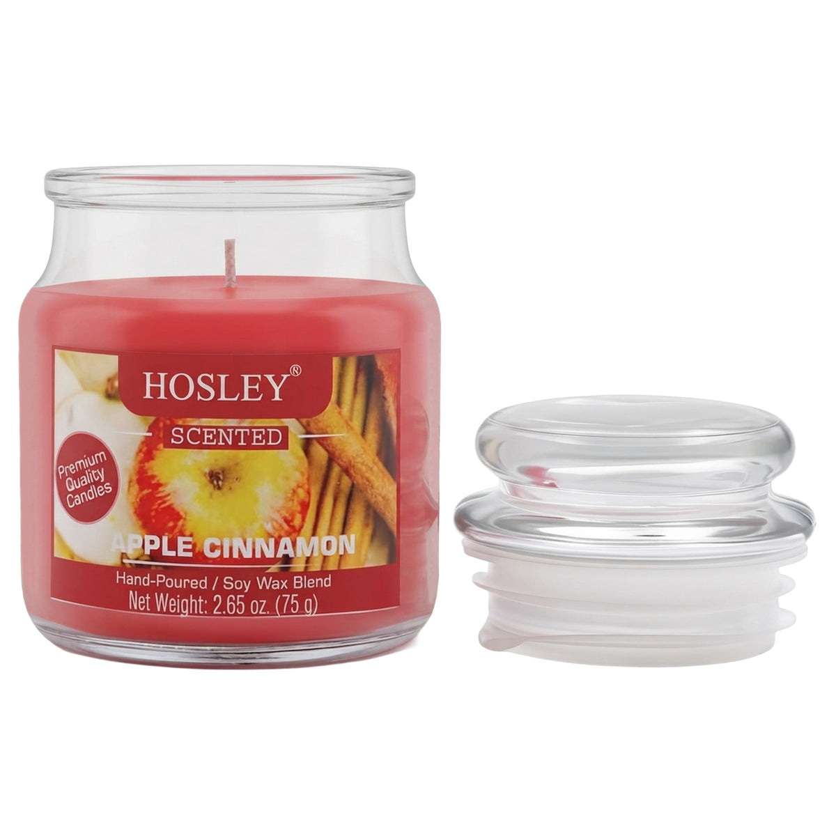 Hosley Apple Cinnamon Fragranced Jar Candle – 2.65 Oz