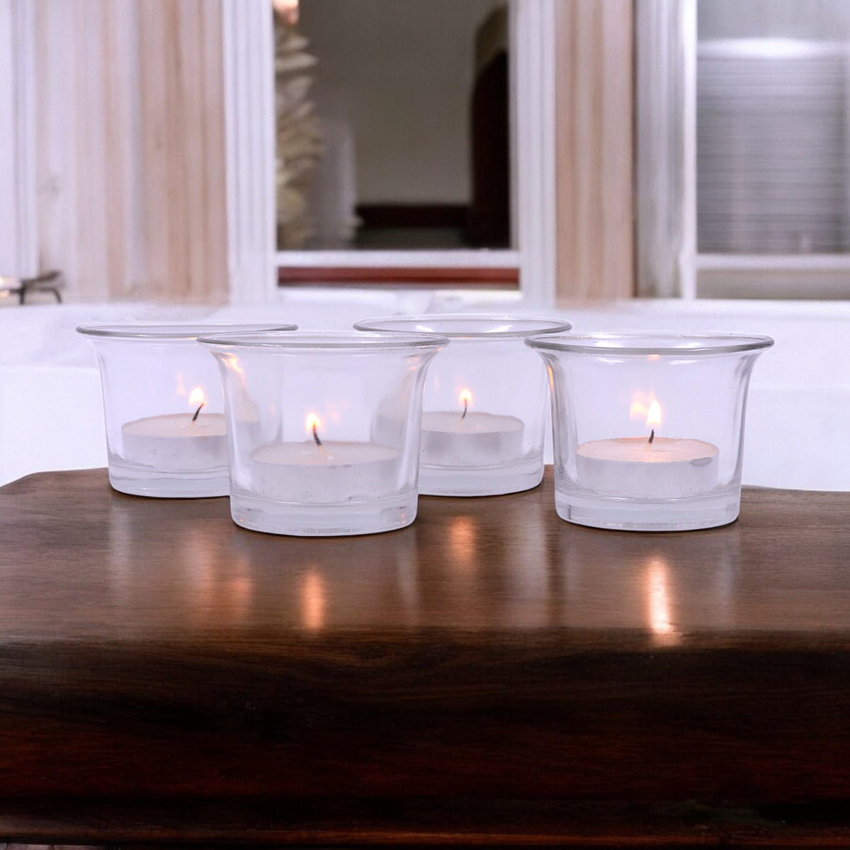 Hosley Set of 4 Glass Cups (Butter Pot)