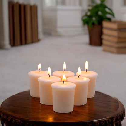 Set of 6 Hosley® 15 Hours Burn Time Each Unscented Votive Candles