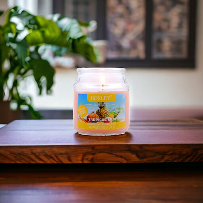 Hosley® Tropical Mist Highly Fragranced, 2.65 Oz wax, Jar Candle