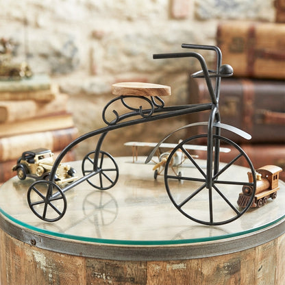 Hosley Decorative Metal Bicycle Showpiece, 7.25" High Pack of 1