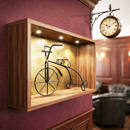 Hosley Decorative Metal Bicycle Showpiece, 5.25" High Black, Pack of 1
