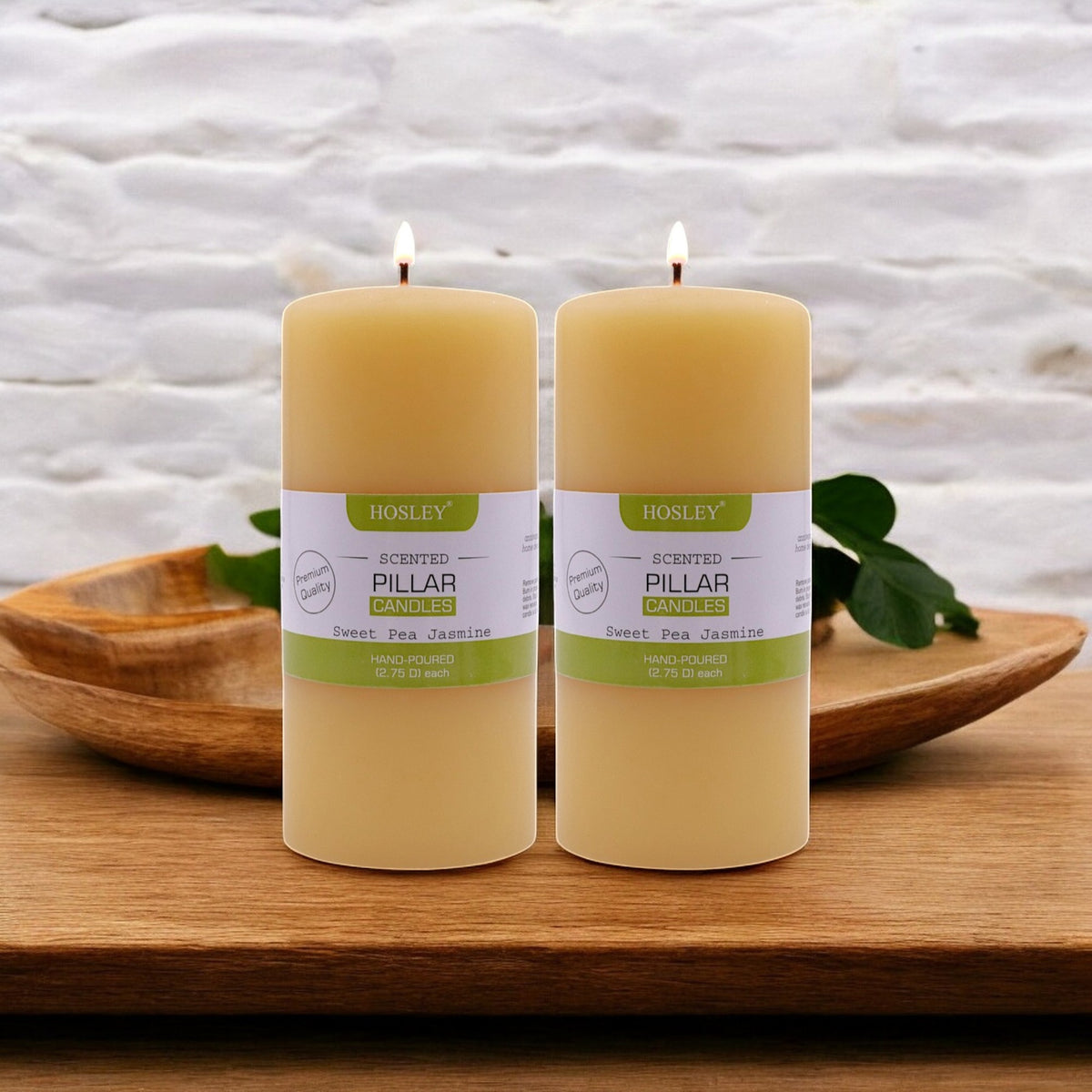 Hosley Set of 6Inchs Pillar Candles