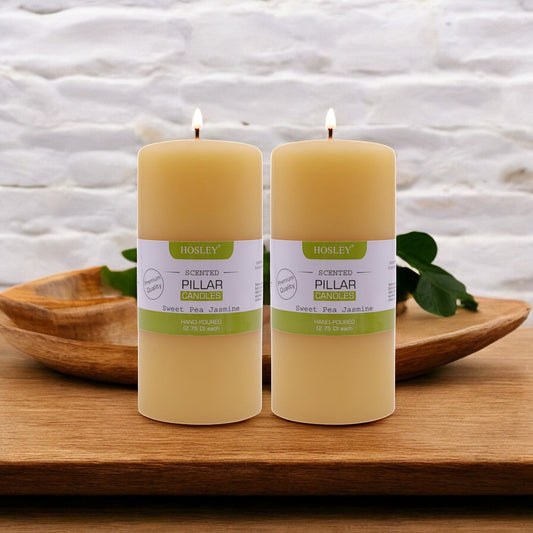 Hosley Set of 6Inchs Pillar Candles