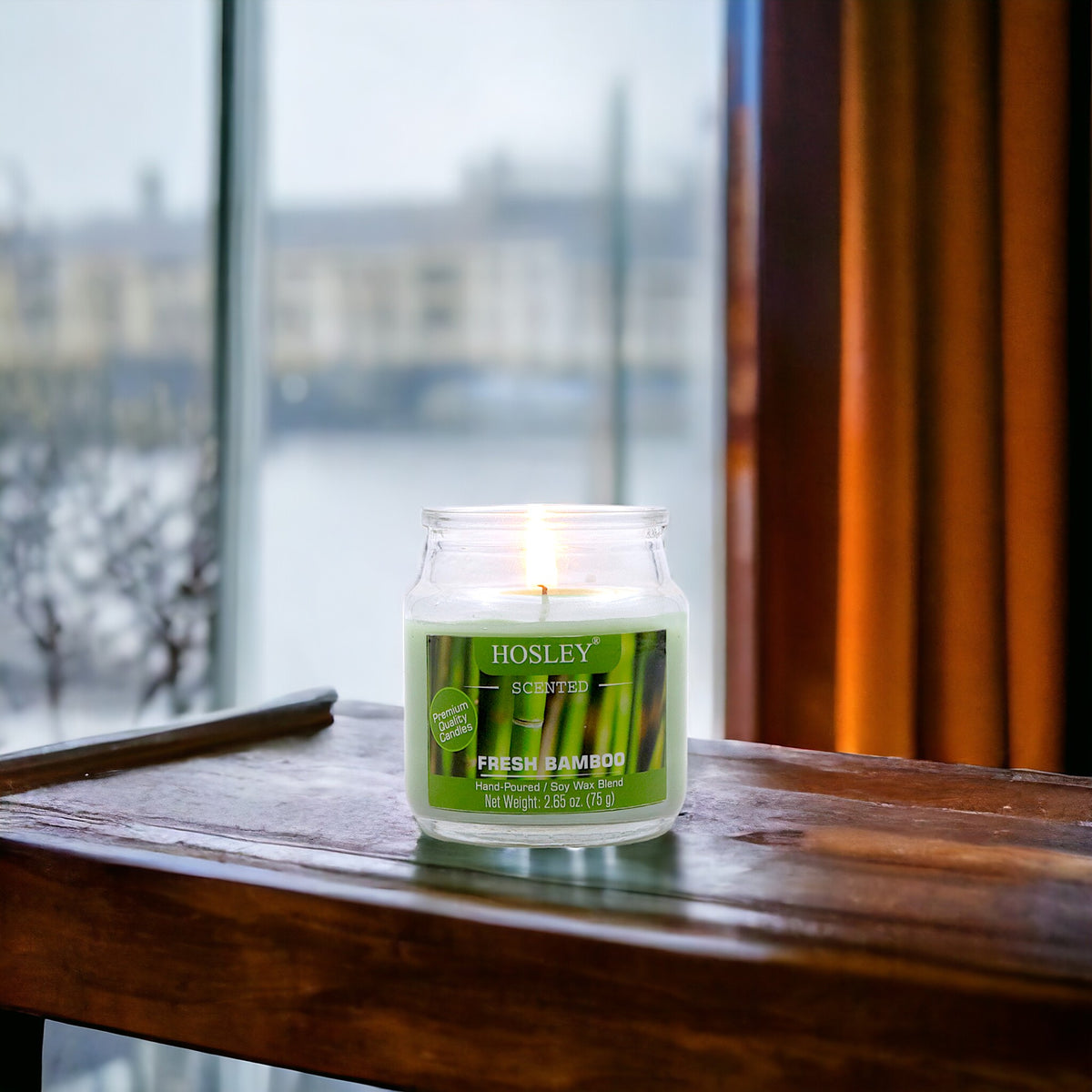 Hosley Fresh Bamboo Fragranced Jar Candle – 2.65 Oz