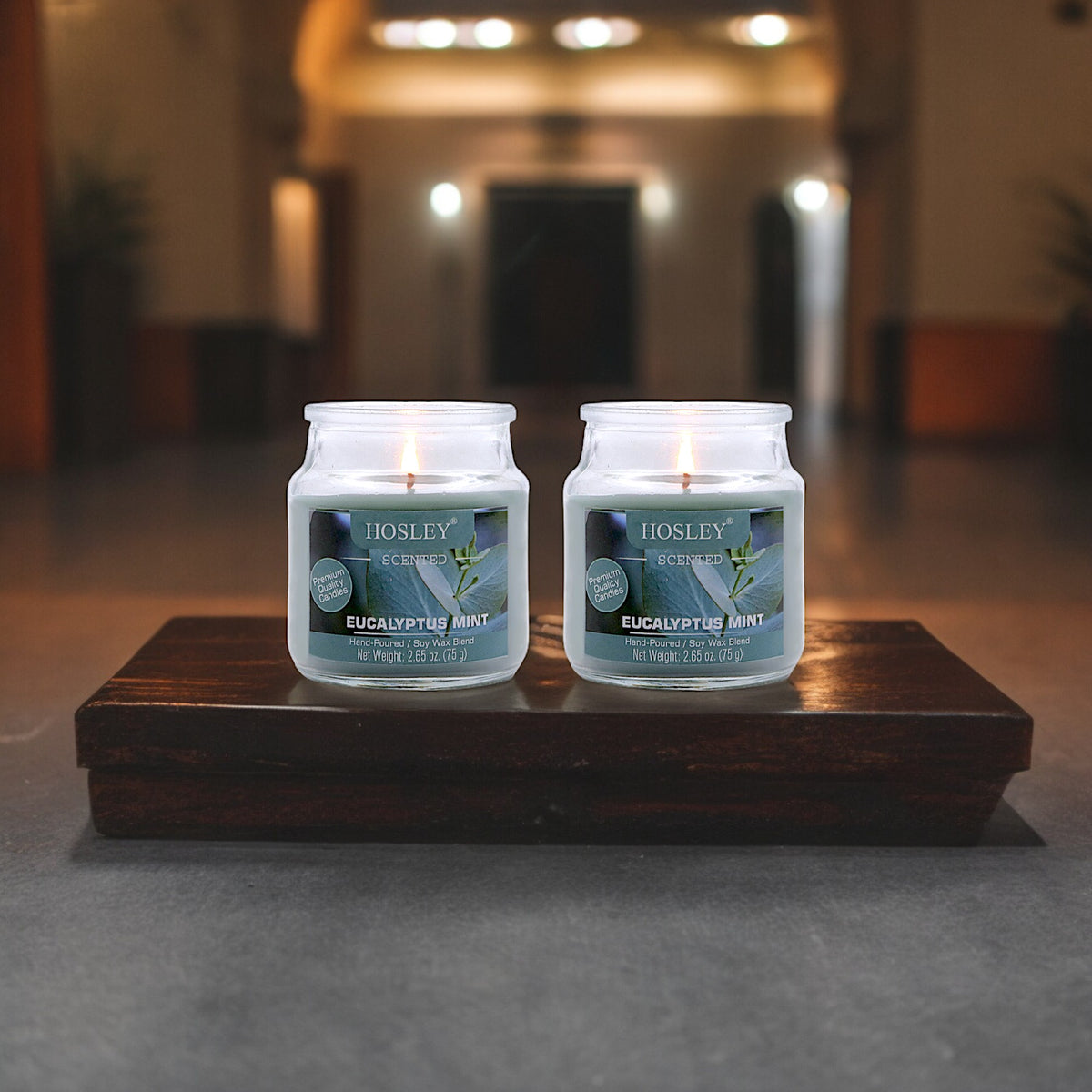 Hosley Set of 2 Eucalyptus Mint 2.65 Oz (75g)