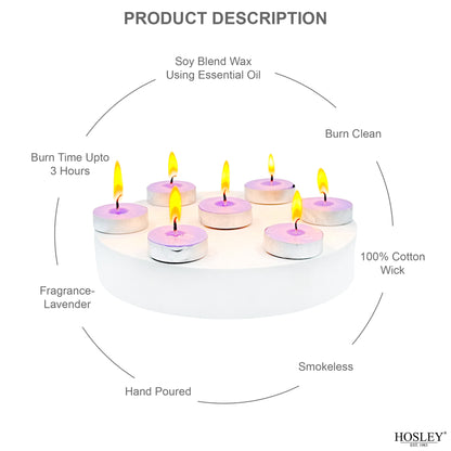 Hosley Lavender Fragranced Tea Light Candles – Set of 30