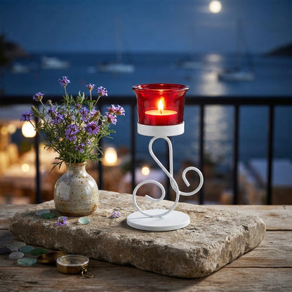 Hosley White Tabletop Tealight Holder