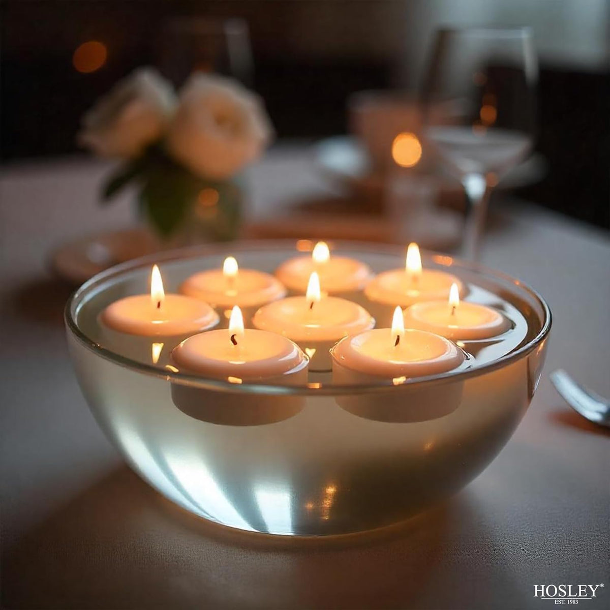 Hosley Set of 12 Unscented Floating Candles Mini Candle Discs 1.6" Floating Candles for Centerpieces