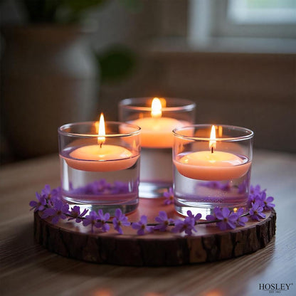 Hosley Set of 12 Unscented Floating Candles Mini Candle Discs 1.6" Floating Candles for Centerpieces