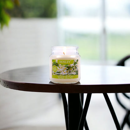 Hosley® Sweet Pea Jasmine Highly Fragranced, 2.65 Oz wax, Jar Candle