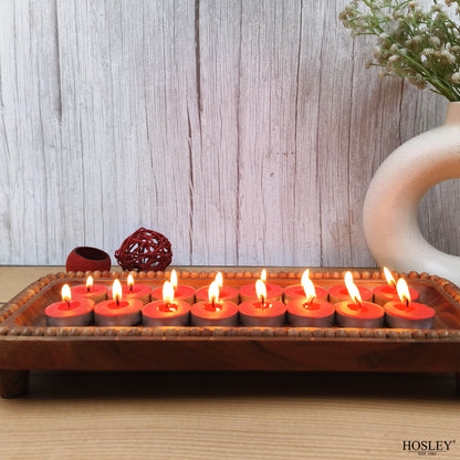 Hosley Rose Fragranced Tea Light Candles – Set of 30