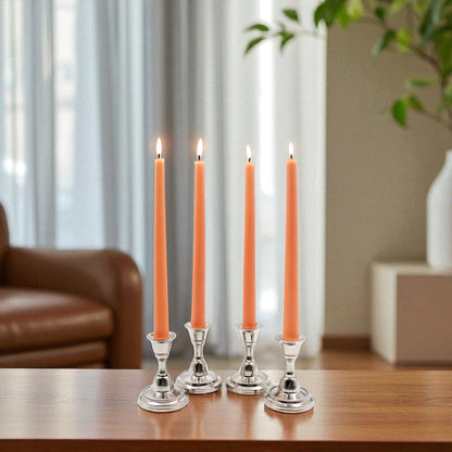 Hosley Unscented Orange Taper Candles – Set of 4, 25.4cm