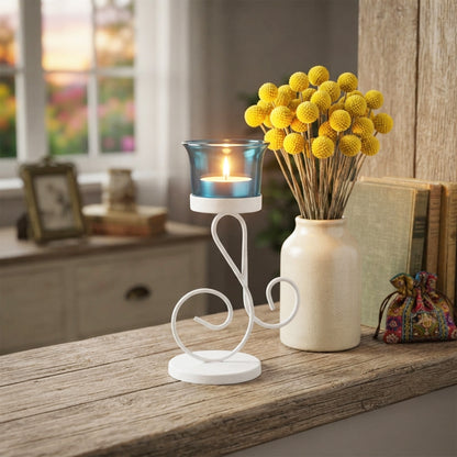 Hosley White Tabletop Tealight Holder