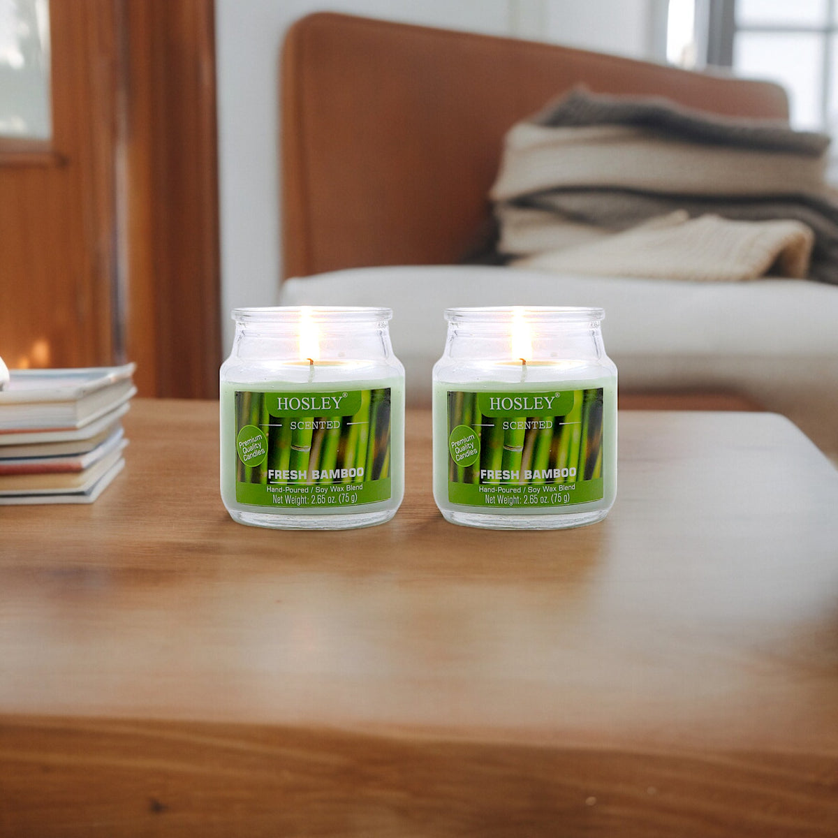 Hosley Set of 2 Fresh Bamboo 2.65 Oz (75g)