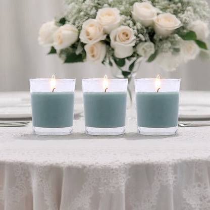 Set of 3 Hosley® Highly Fragranced Eucalyptus Mint Filled Glass Candles, 1.6 Oz wax each