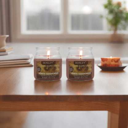 Hosley Set of 2 Rustic Sandalwood 2.65 Oz (75g)