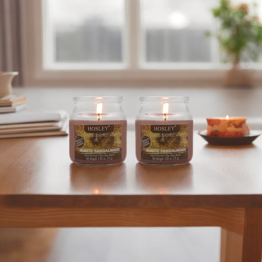 Hosley Set of 2 Rustic Sandalwood 2.65 Oz (75g)