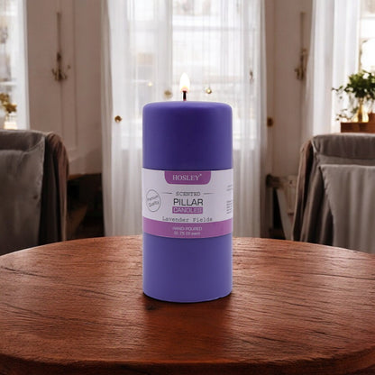 Hosley Highly Fragranced 6inch Pillar Candle